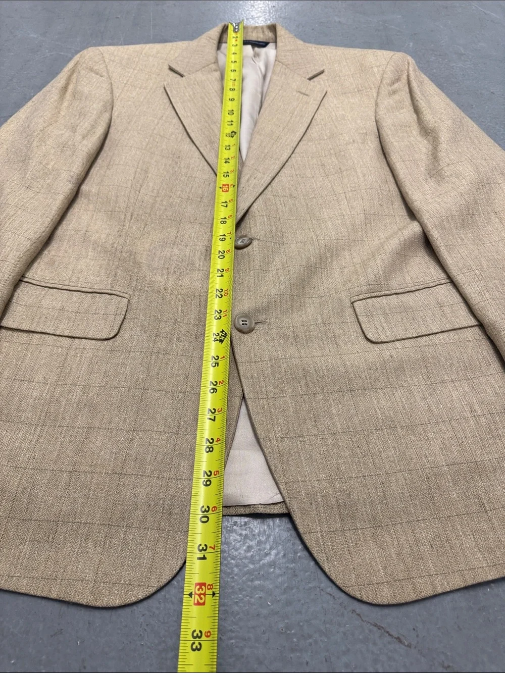 Brooks Brothers Beige Checkered Blazer 38S